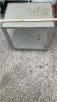 Metal rolling cart, approximately 21x16x21 inches