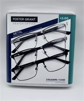 Design Optics Metal Reading Glasses +2.00