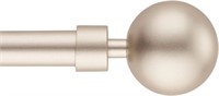 2 PK Nickel, Extended Round 66"-120" Curtain Rods