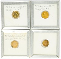 Coin 4-Fractional Gold Pieces-Burnie #'s