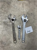 3 adjustable wrenches