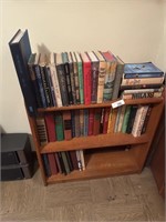 Wood book shelf with all the books