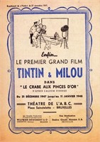 Publicité. Enfin... le 1e grand film Tintin (1947)