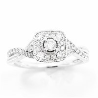 Designer Diamond & 10k WG Halo Ring