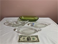 Assorted Glass Serving Trays