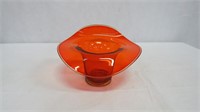 Vintage Viking Glass Persimmon Hat Vase