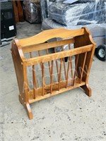 Custom made wood magazine rack