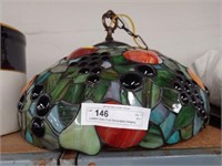 Leaded Glass Fruit Decorated Hanging Light