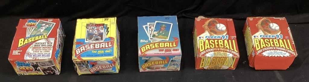 (5) 1986 TOPPS, 1989 TOPPS & 1991 TOPPS & FLEER