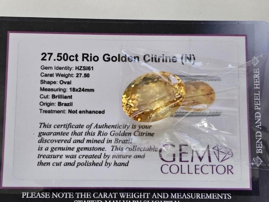 27.50ct Rio Golden Citrine