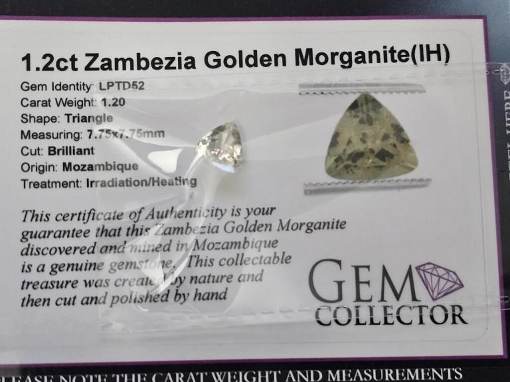 1.2ct Zambezia Golden Morganite