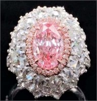 1.2ct Natural Pink Diamond 18Kt Gold Ring