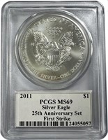 2011 1oz Silver Eagle PCGS MS69