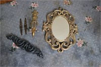 wall mirror and wall decorations