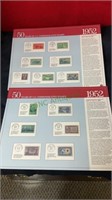 US commemorative stamp set -1952 - with info