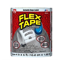 Rubberized Waterproof Tape  4"X 5 Feet  Clear