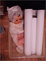Vintage doll by Ideal, 21" long with rubber