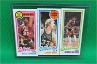 3x Detached 1980 Topps Basketball Cards Larry Bird