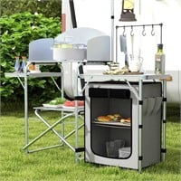 NEW! $118 Outsunny Camping Kitchen Table with