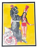 Vintage Circus Showgirl, Horse Poster