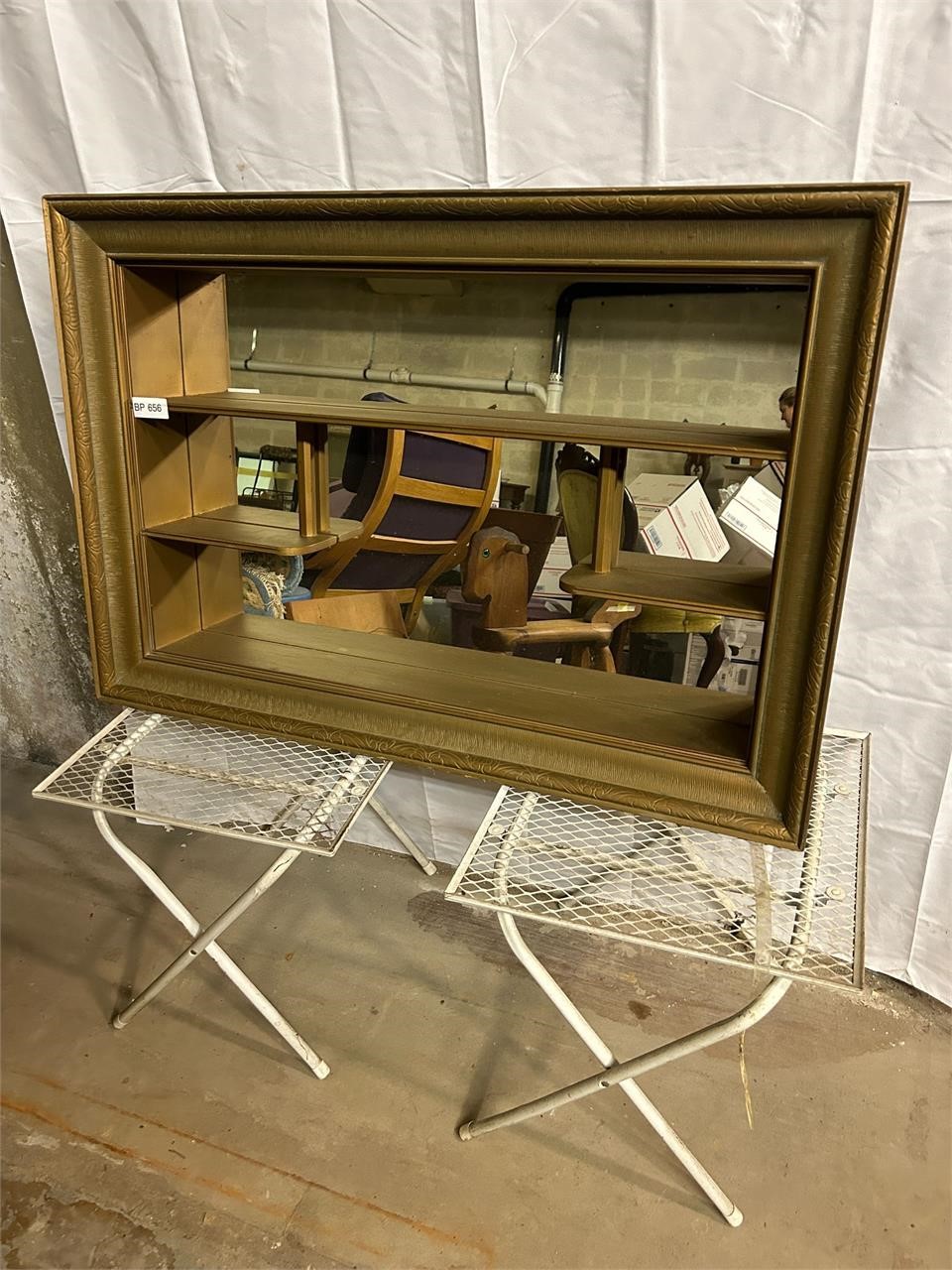 VTG Mid Century Shadow Box w Mirror