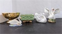 Swans, Angels, Indian Figurines & More