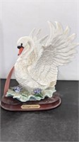 Large Swan Figurine on Base