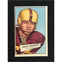1952 Bowman Large Football Card Wayne Robinson Ex