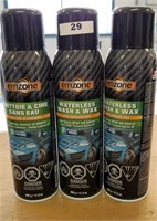 3 Emzone Waterless Wash & Wax Products