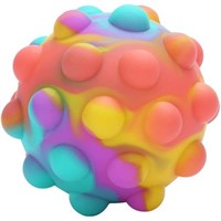 (2) Fidget Ball Pop Fidget Toy, Multicolor