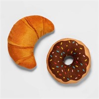 2-Pk Donut & Croissant Cat Toy, Boots & Barkley