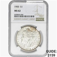 1900 Morgan Silver Dollar NGC MS62