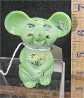 Fenton chameleon green spring mouse, painted by
