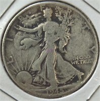 Silver 1945 walking liberty half dollar