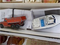 Matchbox boat and truck