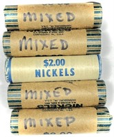 (5) Roll Mixed Date Jefferson Nickel Lot