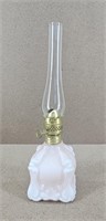 Pink Satin Scroll & Panels Mini Oil Lamp
