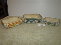 3pc Yamaka Tiger Ceramic Nesting Bowls