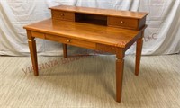 Crate & Barrel Solid Wood Desk w Removable Hutch