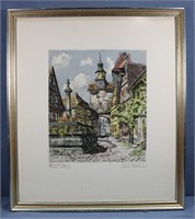 Hand Colored Engraving, Pencil Signed