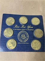 COIN HISTORY OF US PRESIDENTS SOLID BRASS