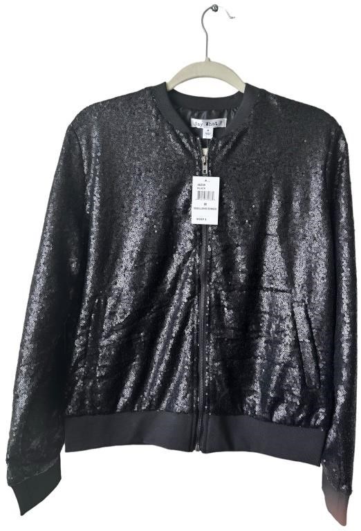 NEW Say What? Shimmery Bomber Jacket