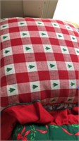 set of 2 checkered throw pillows