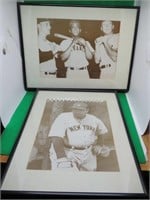 2x 12" x 16" Baseball Framed Pictures MAYS Maris +