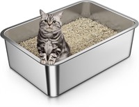 Anycoo Stainless Steel Litter Box for Cat or Rabbi
