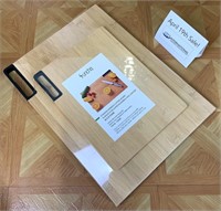 2 pc Bamboo Cutting Board Set