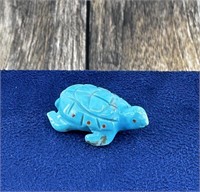 Georgia Quandelacy Turquoise Zuni Turtle Fetish