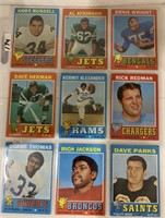 9-1971 football cards