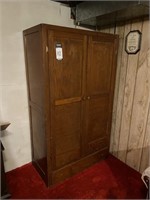Antique Wood Wardrobe Cabinet