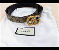 Gucci Supreme leather belt Authentic